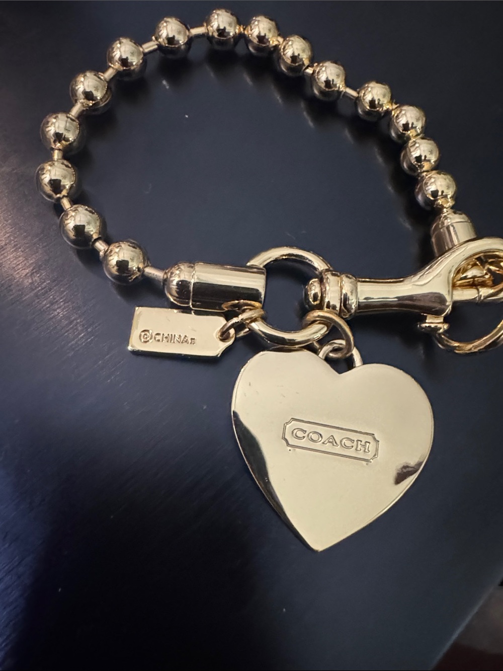 Coach Gold-Tone Heart Charm Bracelet - Picture 5 of 5